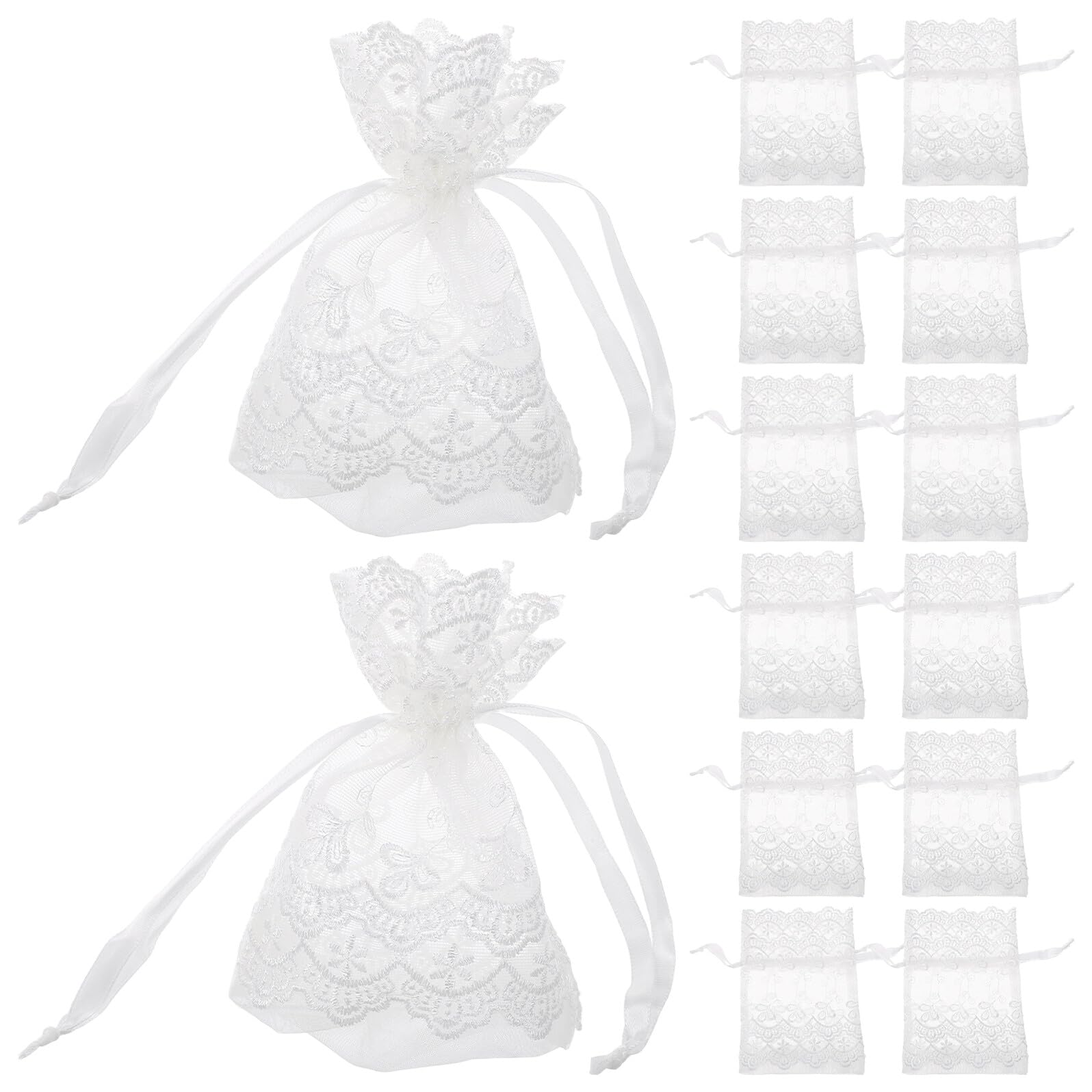 Bolsitas de Organza Pequeñas con Cordón para Joyas Dulces y Regalos de Fiesta en Navidad