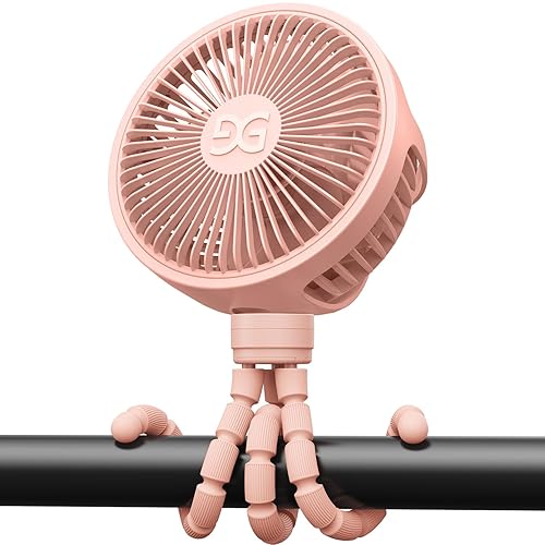 Miniatura 9 de GUSGU - Mini ventilador de cochecito con clip para bebé, pequeño ventilador portátil recargable y de mano, ventilador de refrigeración USB con 3