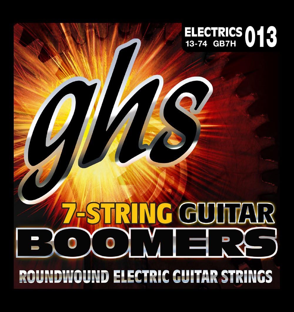 GHS Strings Guitar Boomers 7-String Electric Guitar String Set - Model GB7H - Heavy Gauge - 13-74, Pack of 3