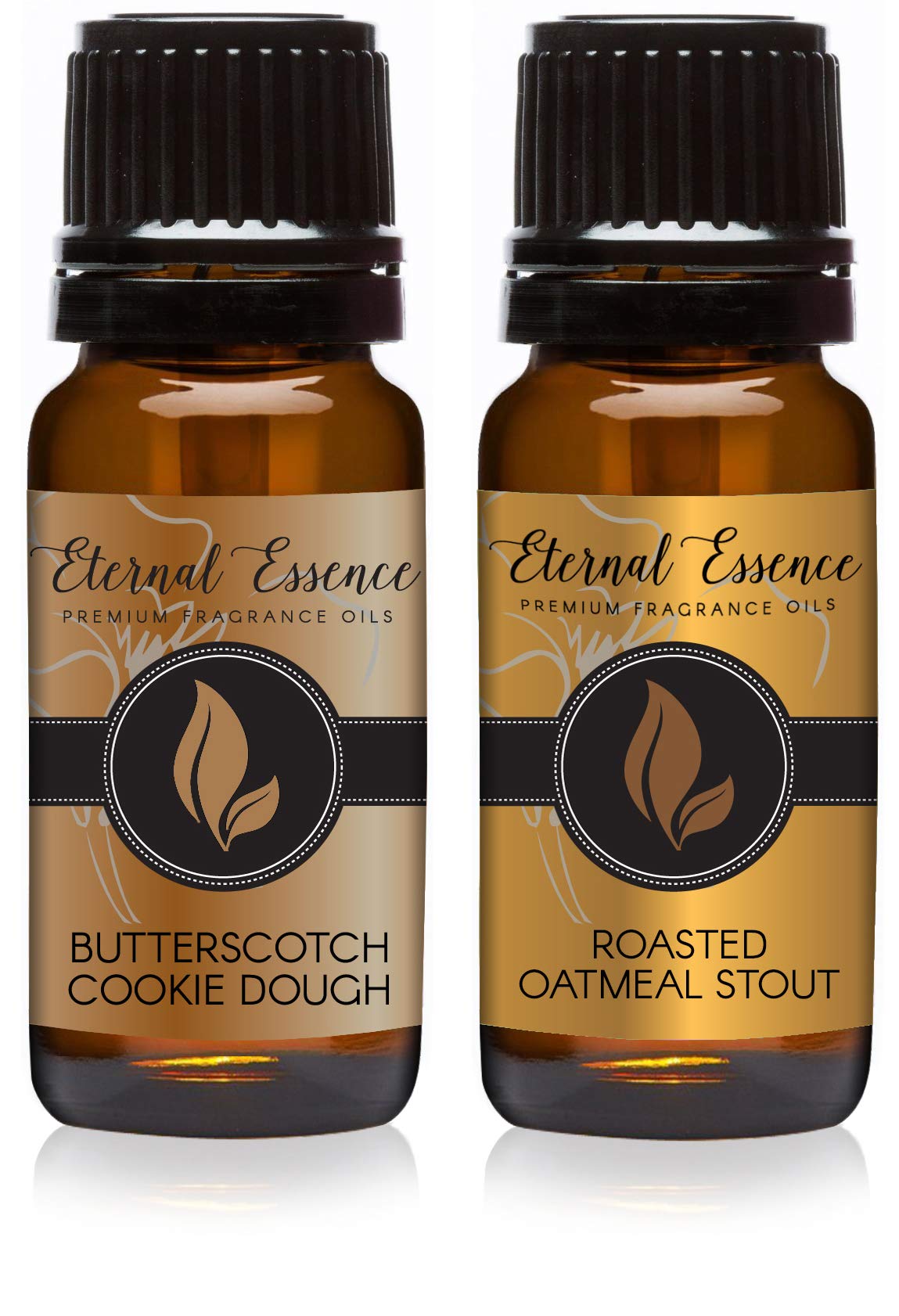 Eternal Essence Oils 2 Pack 10ml Premium Fragrance Oil - Roasted Oatmeal Stout &amp; Butterscotch Cookie Dough - for Candle, Soap Making, Aromatherapy, Diffusers, Home Care, &amp; Humidifiers