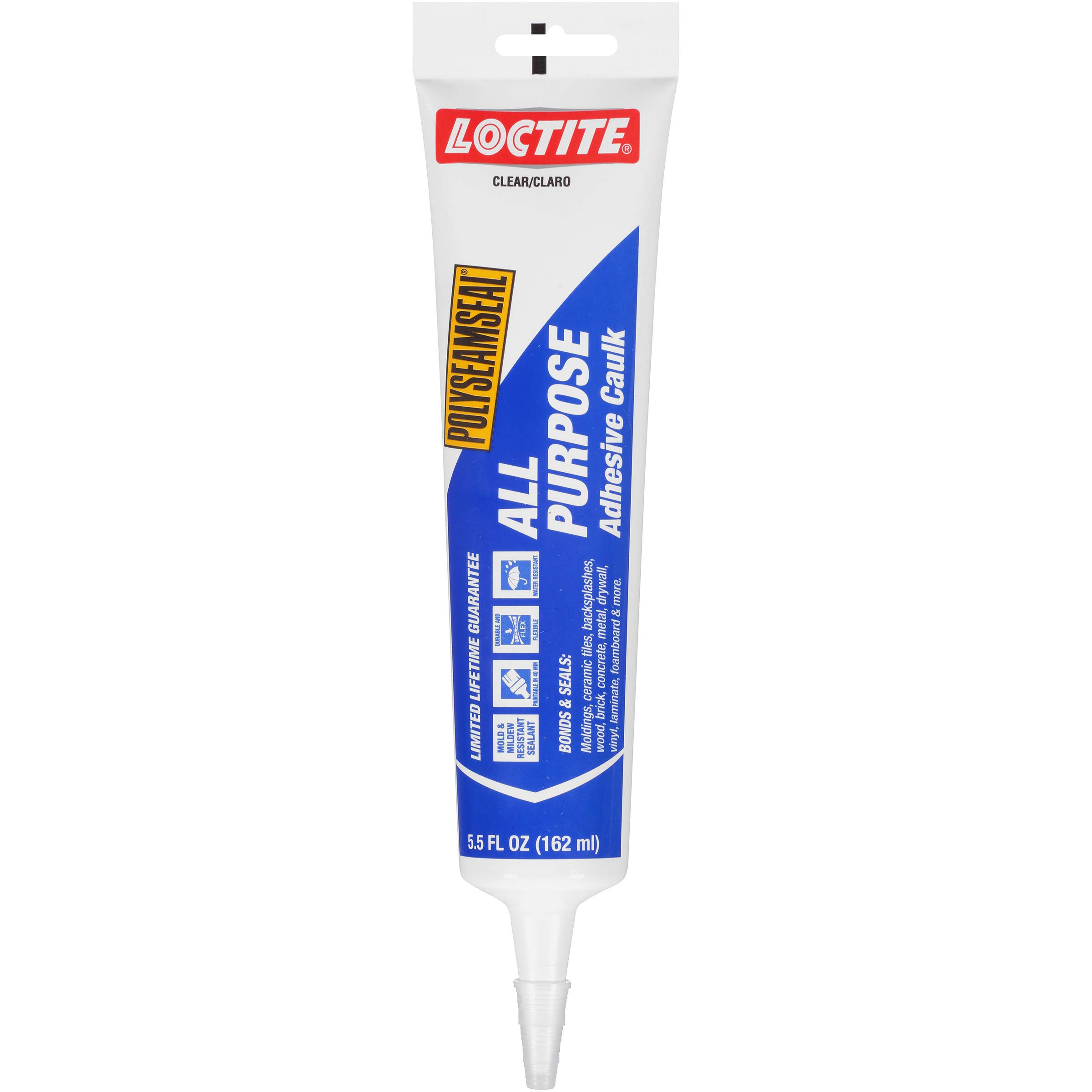 Loctite 2-in-1 All Purpose Adhesive Caulk 5.5 oz, Clear