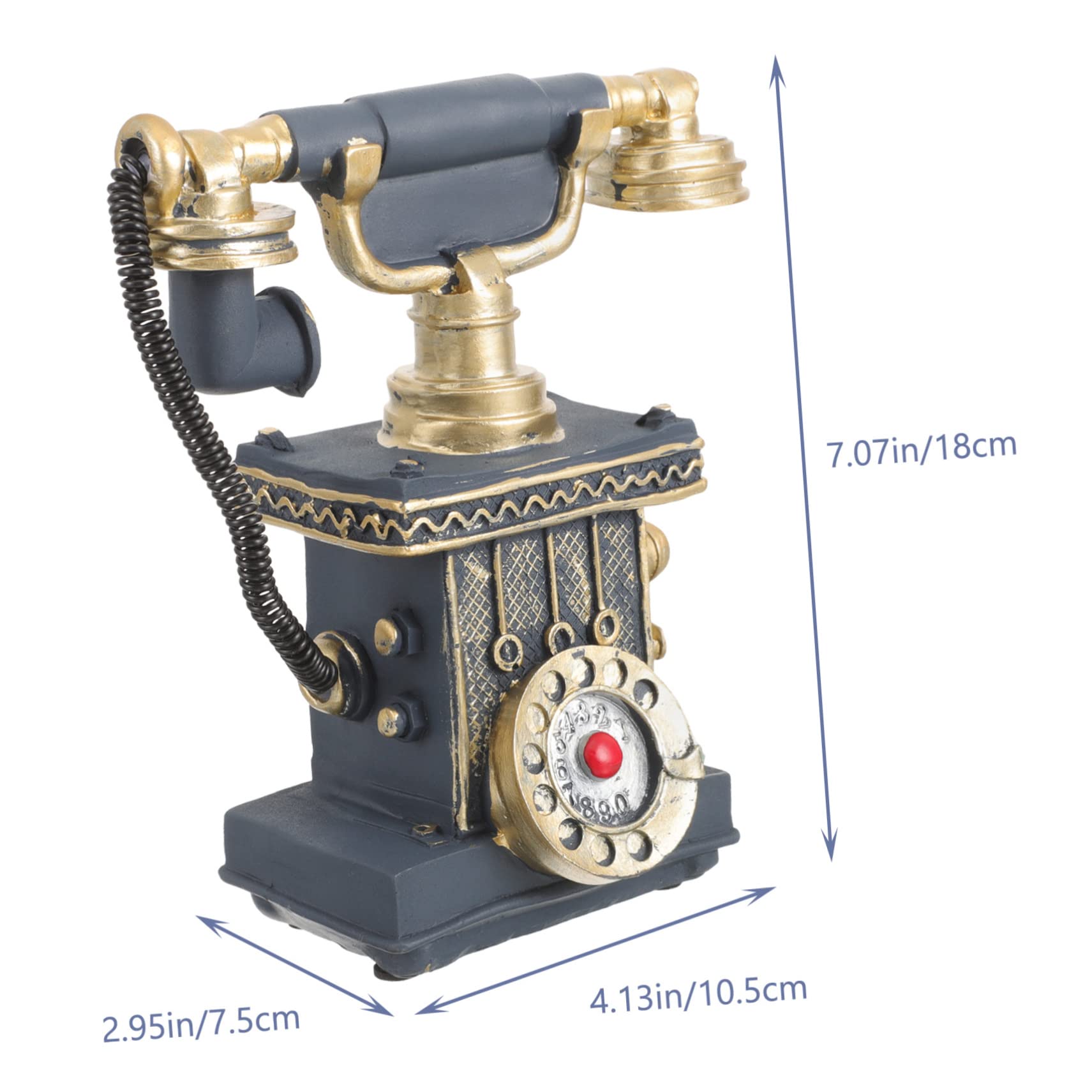 Ciieeo Miniature Phone Model Resin Home Decor Mini Telephone Ornament for DIY Miniature Houses