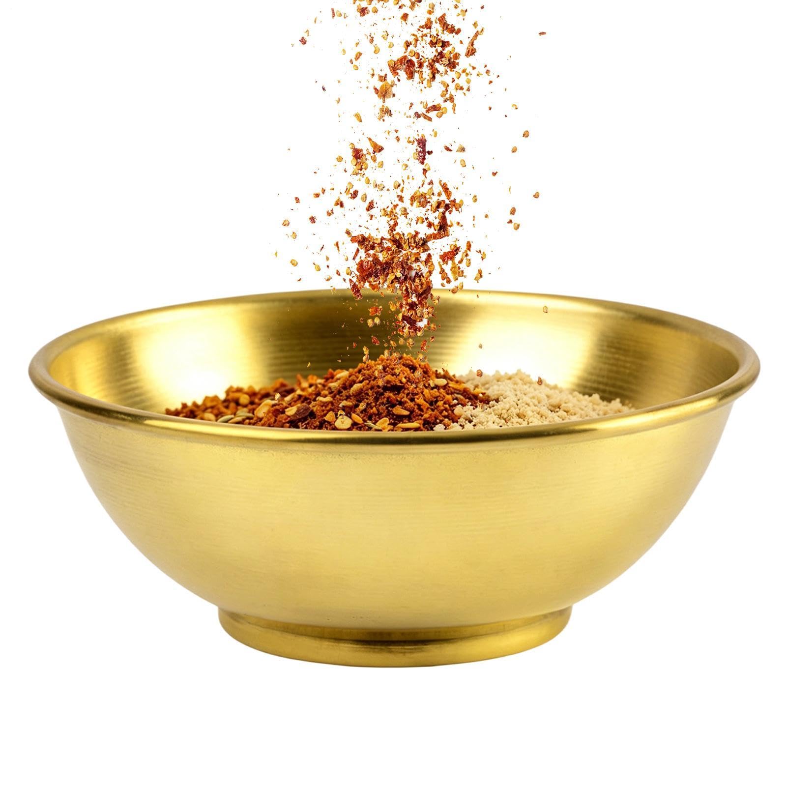 Grand bol en cuivre pour alimentation, cuisson et service en cuisine
