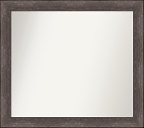 Amanti Art Espejo personalizado, espejo de baño de madera dura, espejo de pared o espejo de tocador de baño sobre el fregadero (30.75 x 34.75
