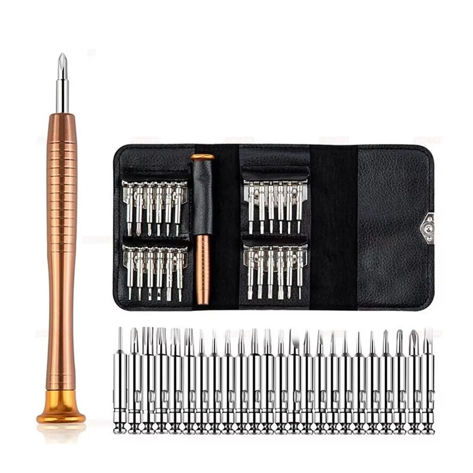 Kit de destornillador precisión magnético 25 152 en 1 puntas Torx T5 T6 for reparación portátiles