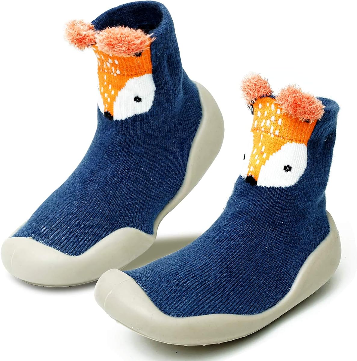 Baby Toddler Sock Shoes TPE Sole Non-Skid Floor Slipper Baby Boy Girls Breathable Thick Indoor Outdoor Winter Warm Shoes Socks