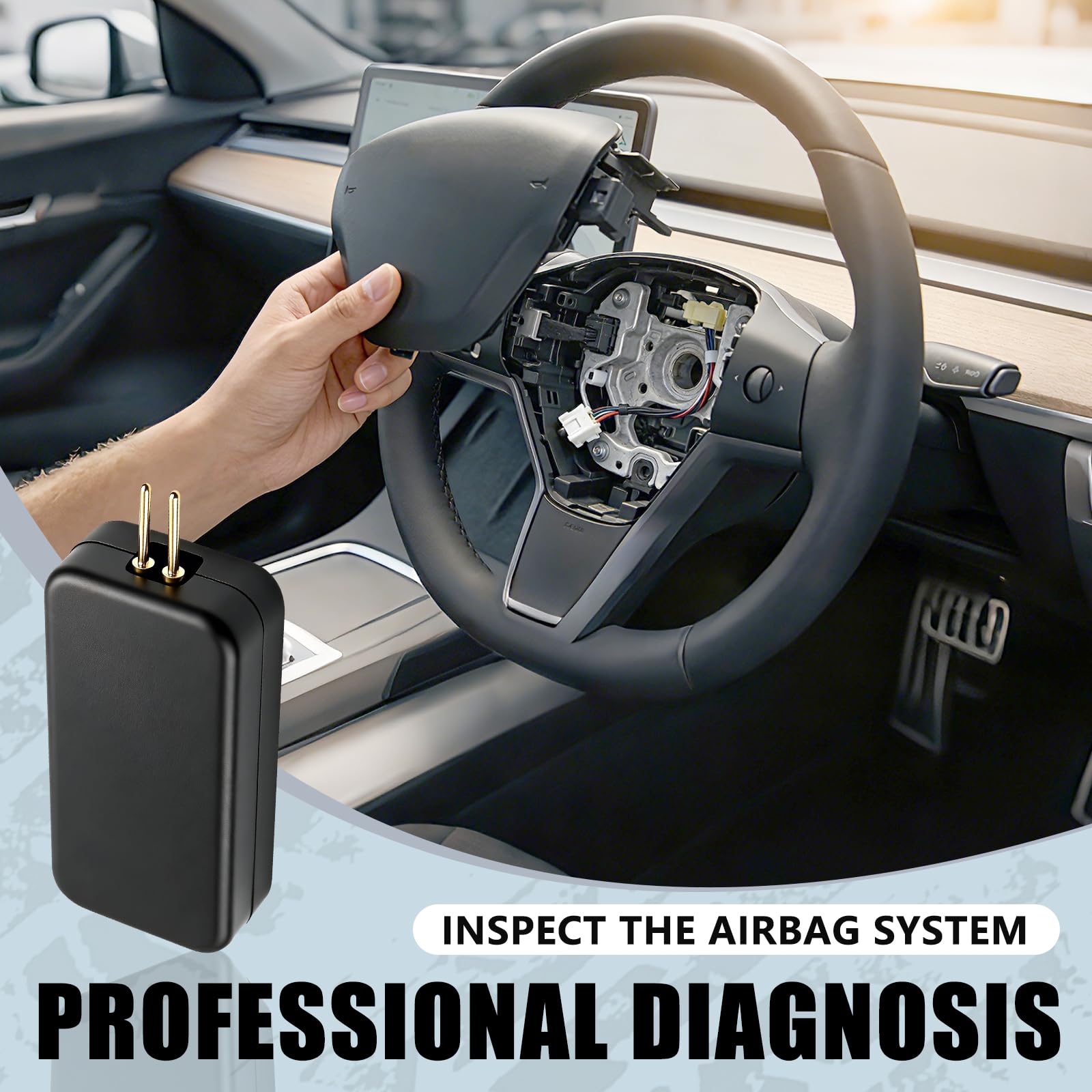 TaimeiMao Kit Simulatore Airbag SRS, Adattatore di Diagnostica Universale per Test del Sistema Airbag - Strumento per Diagnostica Veicolo Sicura