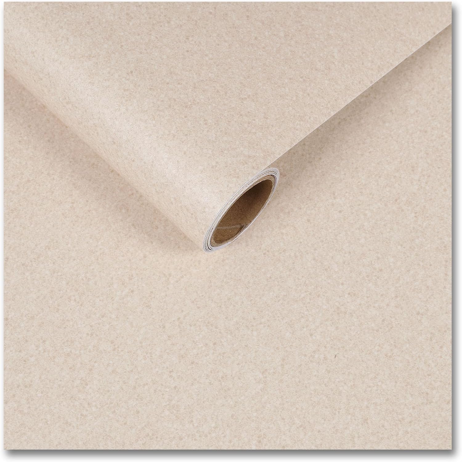 CRE8TIVE Cream Beige Granite Countertop Contact Paper Marble Wallpaper for Bathroom Kitchen Counter Top Peel and Stick Waterproof Vinyl Wrap 12"x354" Speckled Terrazzo Contact Paper for Cabinets Walls