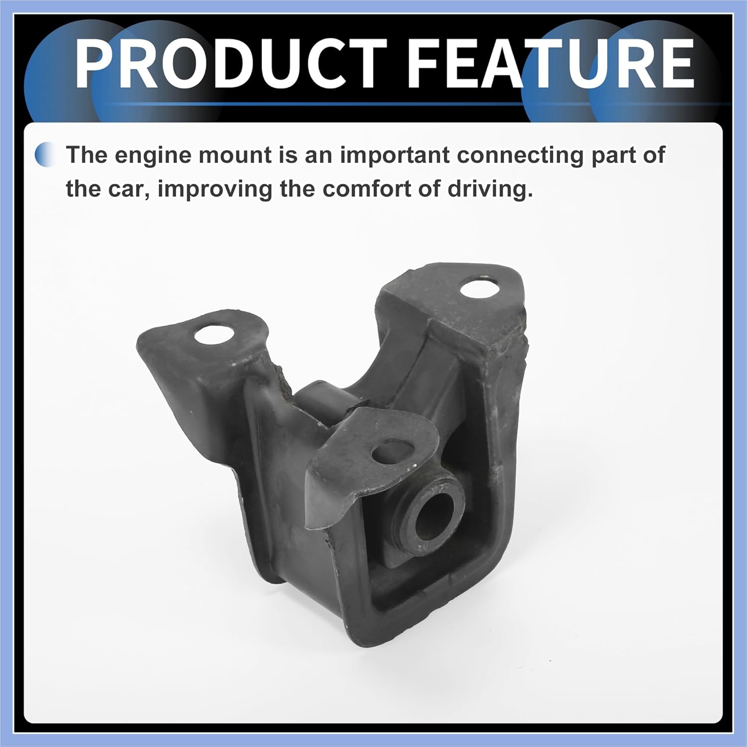 Engine Motor Mount, ENGINE MOUNTING No.50840SV4980 for Honda Accord 1994-1997 for Honda Odyssey 1995-1998 Black, 1 Pc Stable