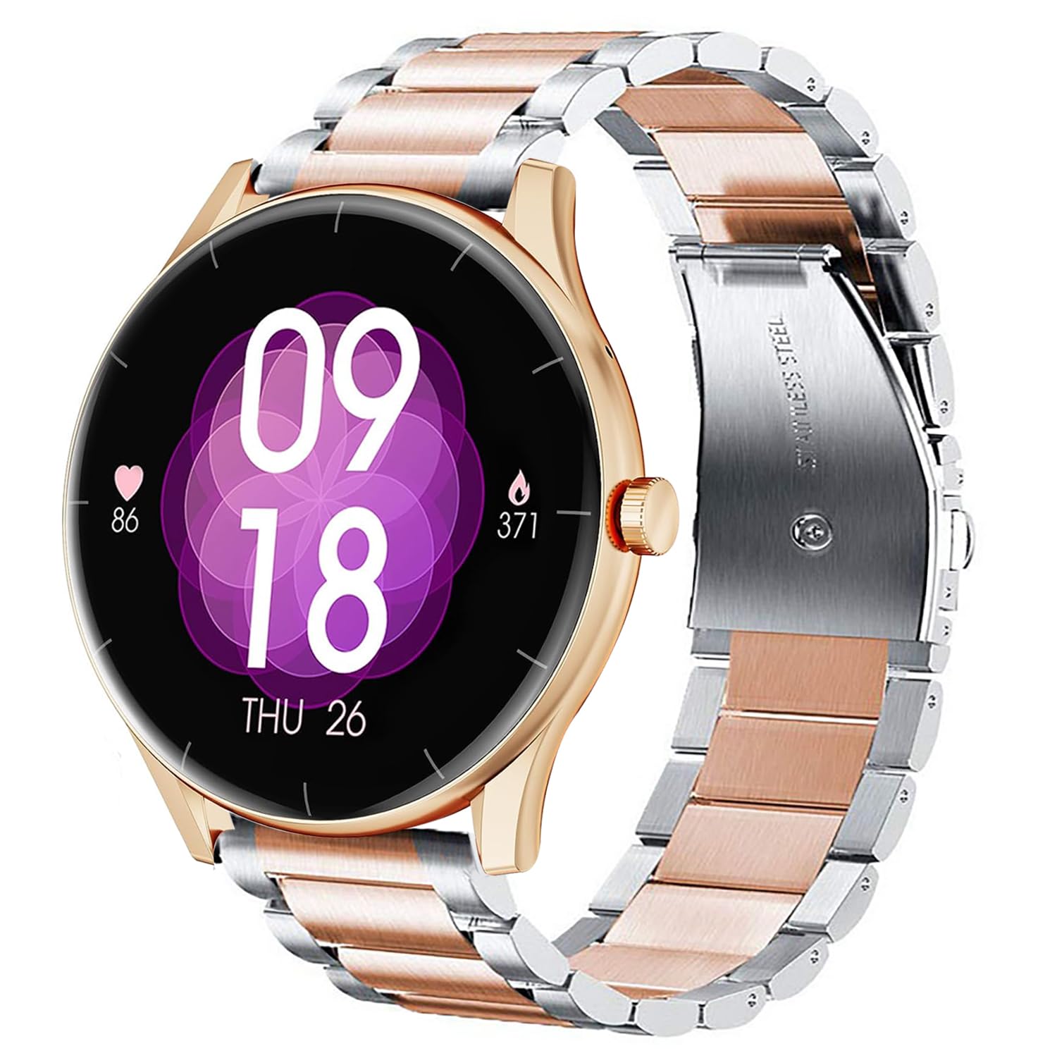 Compatible with Mingtawn Smart Watch Bands Lamshaw Stainless Steel Metal Replacement Straps Compatible for Compatible for Mingtawn L50