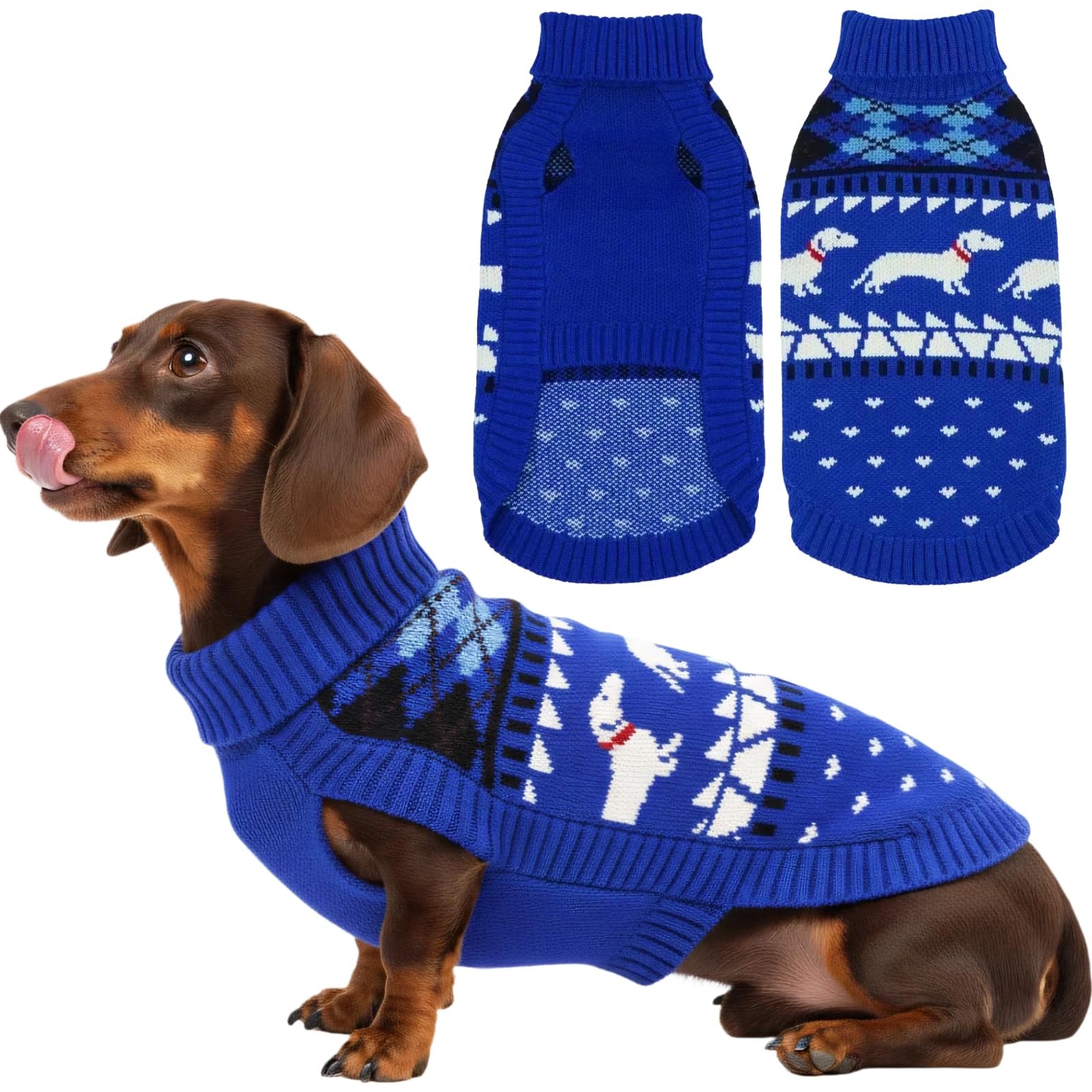 T'CHAQUE Dachshund Turtleneck Sweater