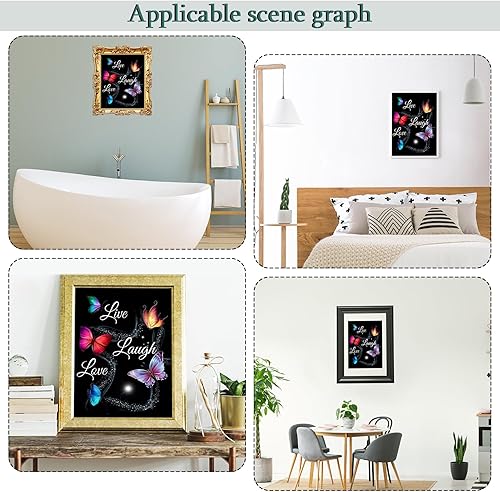 Miniatura 6 de Clabby Kits de diamantes para adultos y principiantes, diamante de diamante, bricolaje, mariposa, diamantes de imitación, pintura 5D para Navidad,