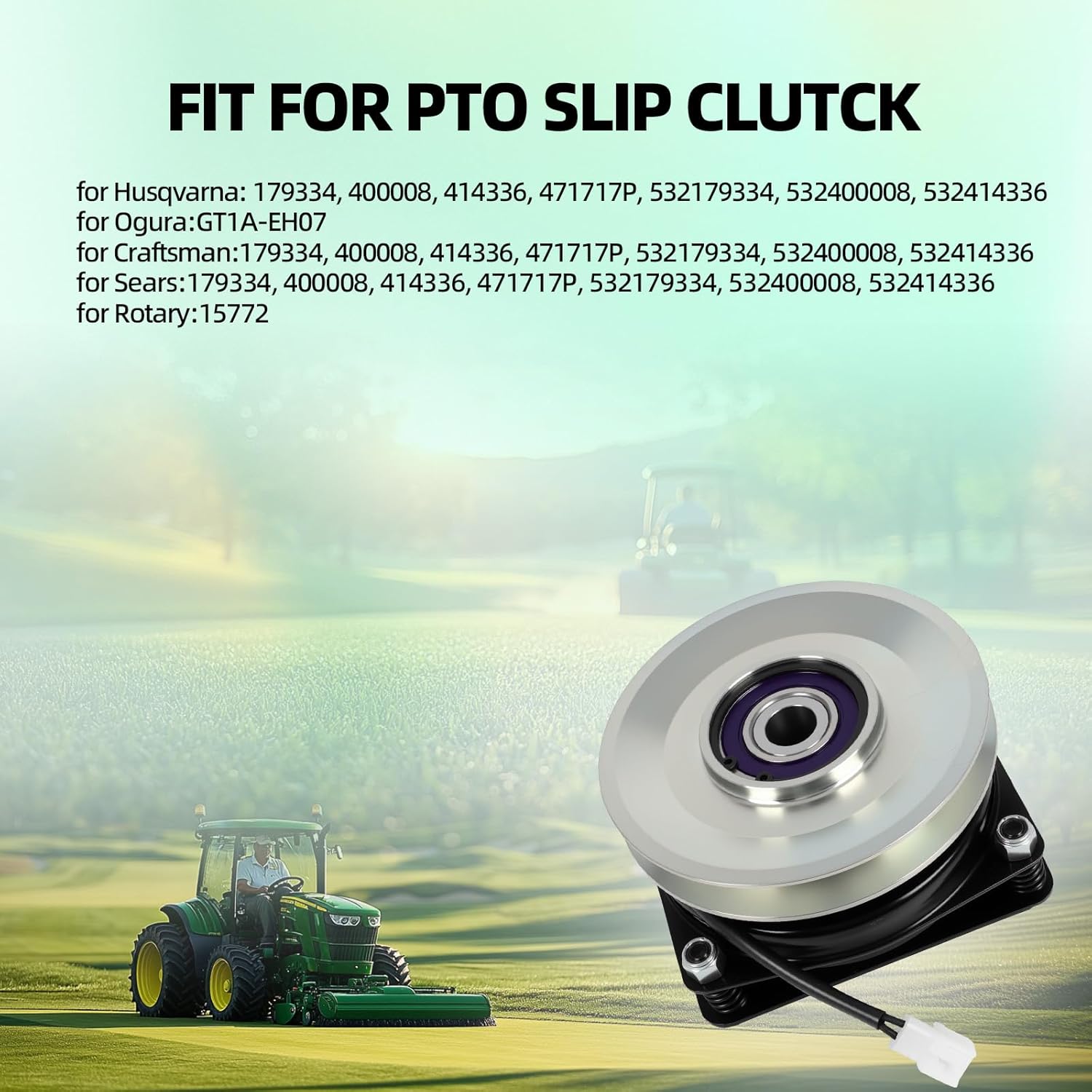 Electric PTO Clutch for Poulan pro PB20VA48 PB22VA54 PB23H48YT Southern States SP25PH48STB SP25PH48STC Husqvarna YTH2448 YTH24V48 Compatible with 532179334 532400008 532414336