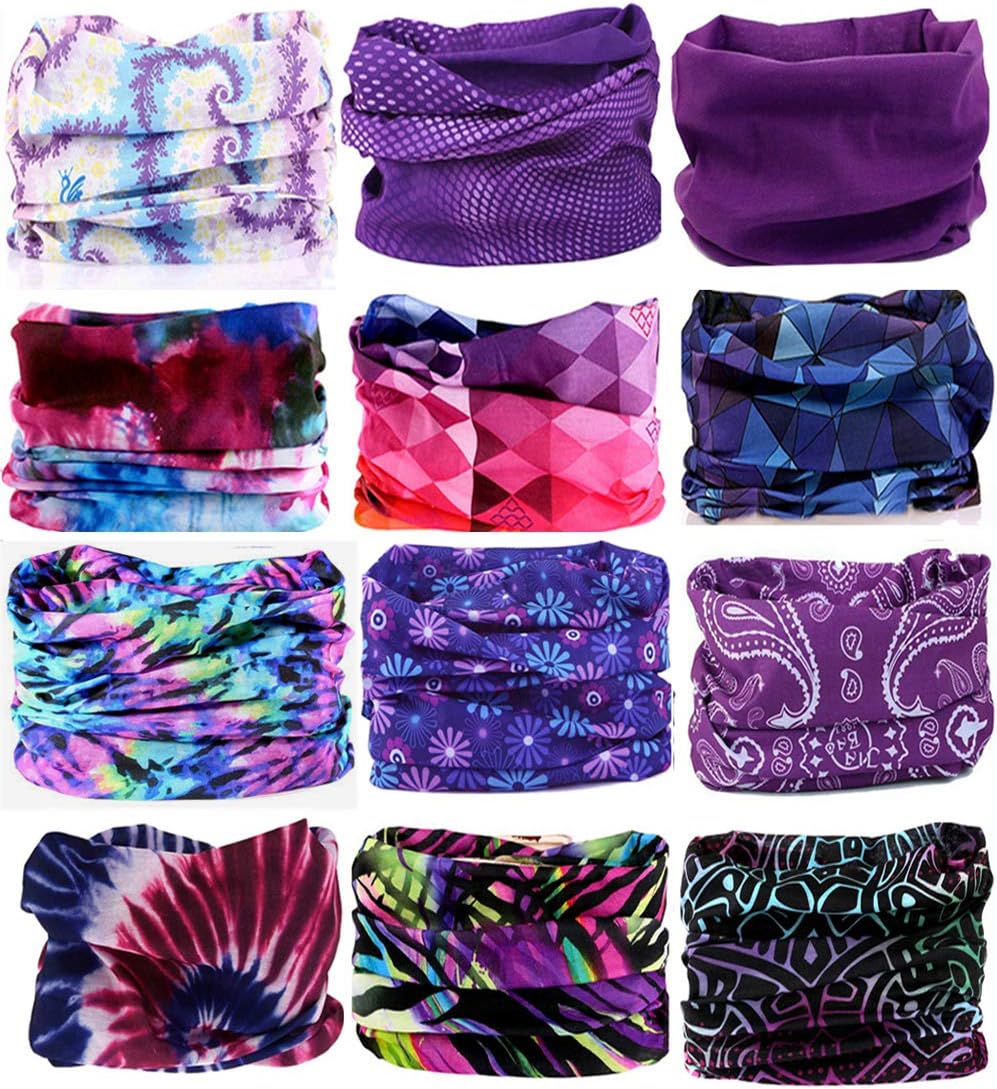 Hair Buff, Headwear,Headband Bandana, Head Wrap, Neck Gaiter, Tube Mask, and Sport Scarf