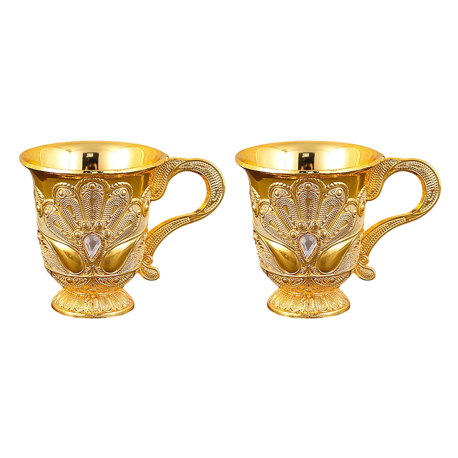Xjdzineq Styles Metal Liquor Cup Small Goblet Chalices European Emboss Drinking Cups Drinkware for Home Cocktail Party European Emboss Drinking Cups