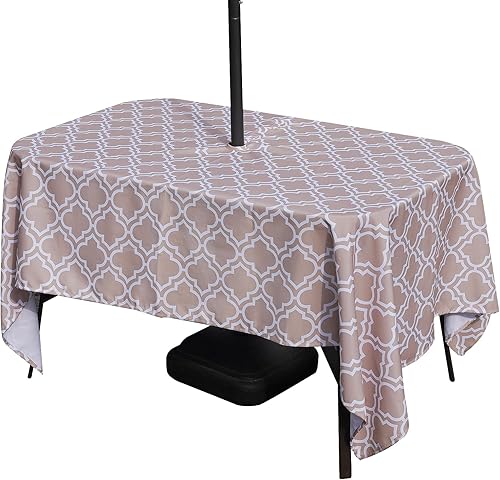 Miniatura 9 de Poise3EHome - Mantel impermeable antiderrames para exteriores e interiores, para camping, picnic, té de la tarde, asados, flores, Poliéster, Hoja de