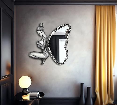 Miniatura 7 de Espejo de pared  Elegante espejo de tocador para decoración del hogar  Ideal para baño, dormitorio y sala de estar  Mejora tu espacio con un diseño