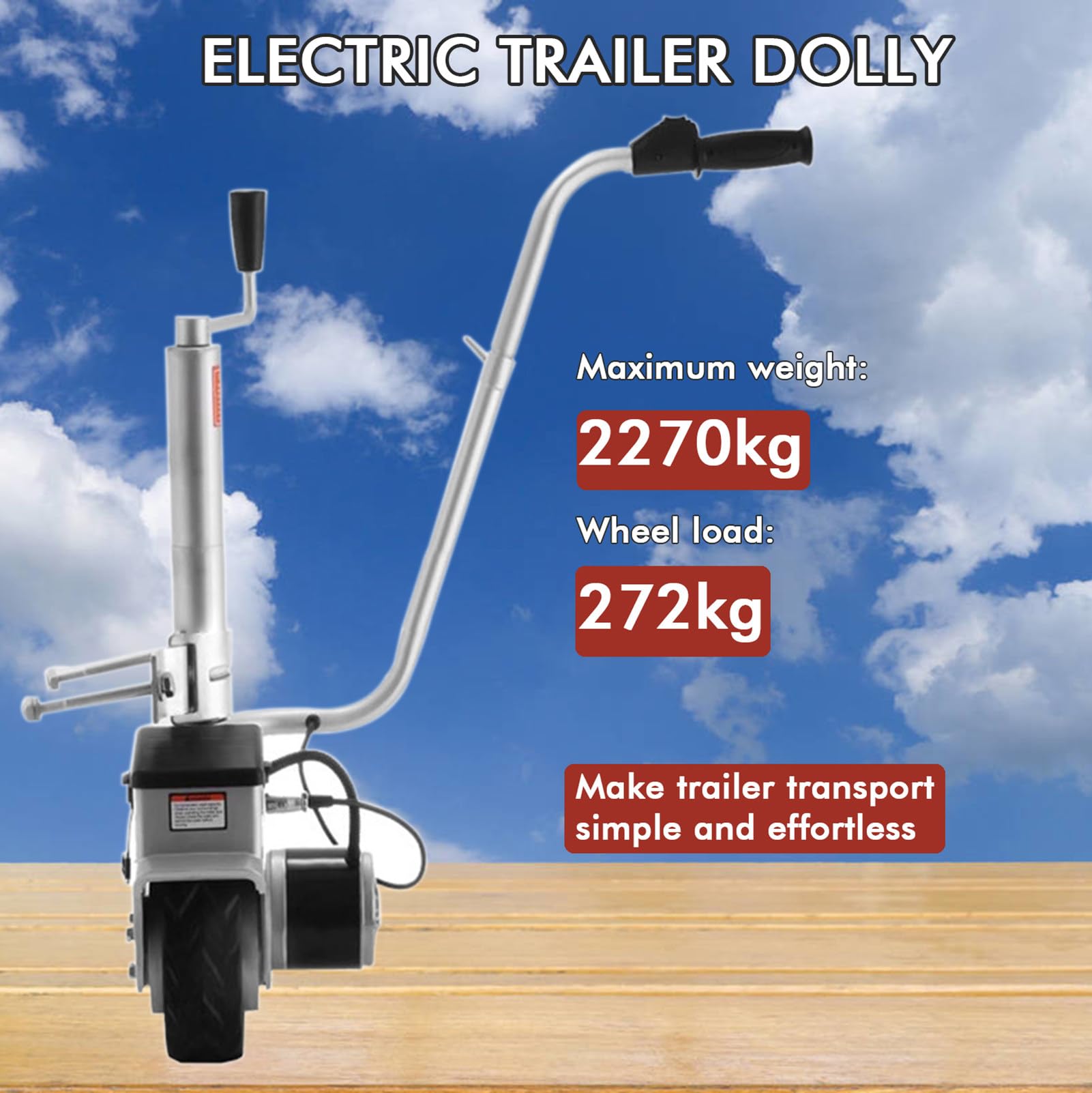 Anhänger Stützrad 12V Elektrische Rangierhilfe Trailer Hänger Wohnwagen für Anhänger und Camper