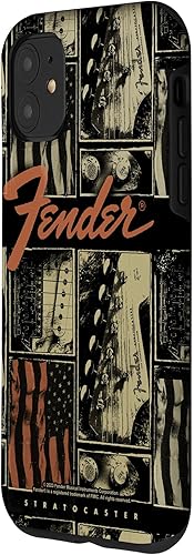 Miniatura 2 de Funda vintage para iPhone 11 Fender Stratocaster Americana con collage envejecido