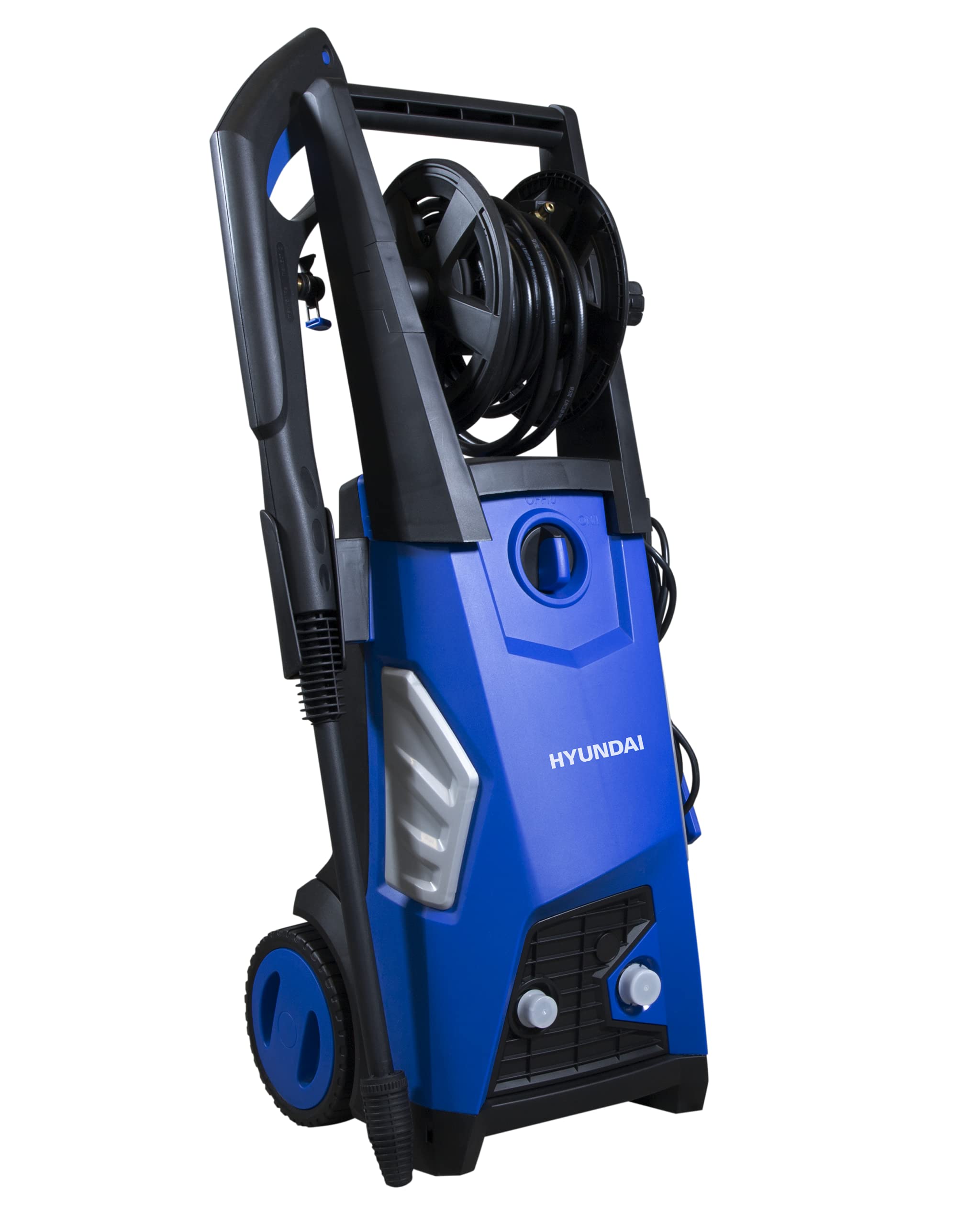 Hyundai Hidrolimpiadora Eléctrica 130 Bar Potente para Limpieza Exterior y Hogar - Limpiadora a Presión Compacta con Lanza Turbo y Detergente - Hidrolavadora Fácil de Usar Serie Hobby