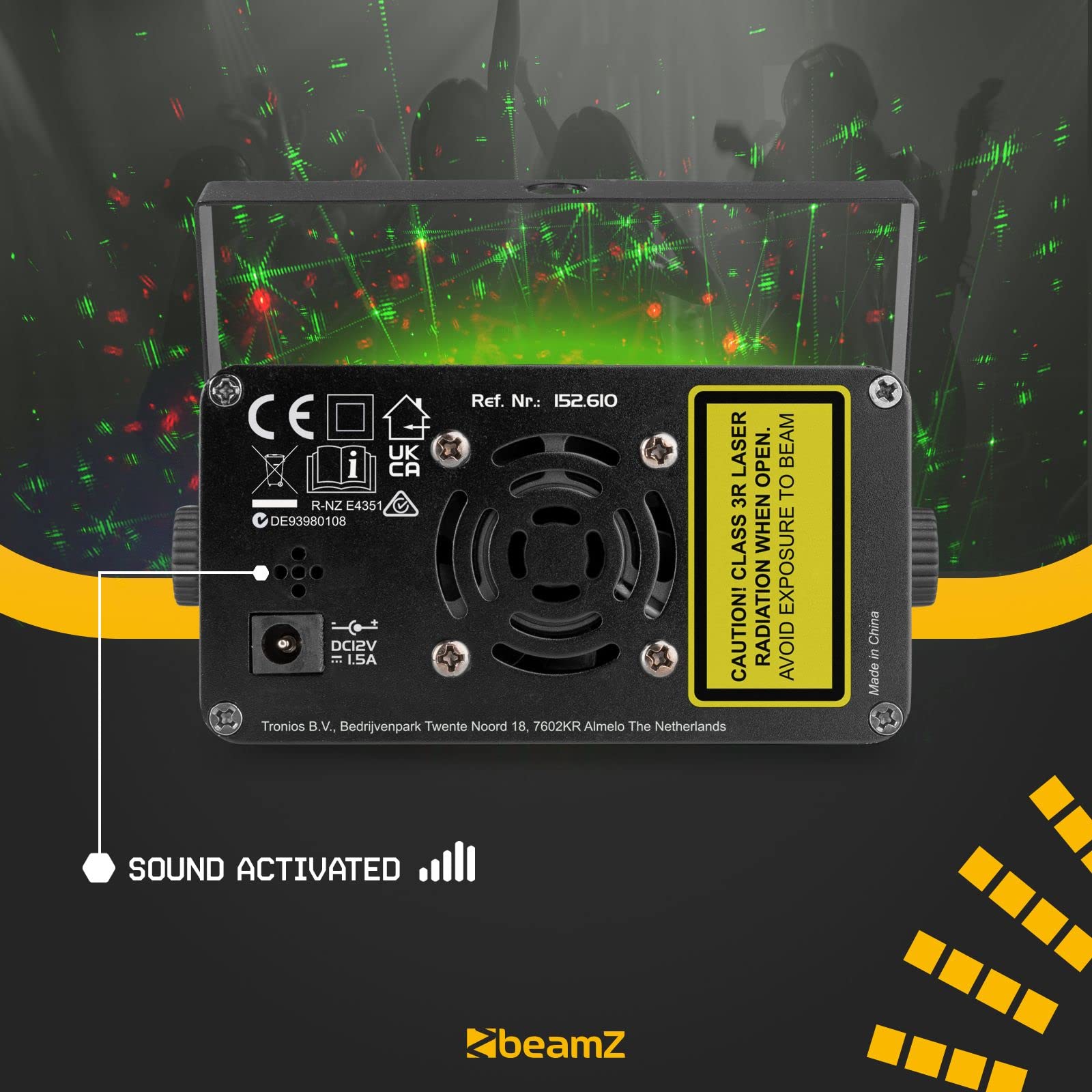 BeamZ Acrux Quatro R/G party laser systeem met RGBW LED&aposs (152.610)
