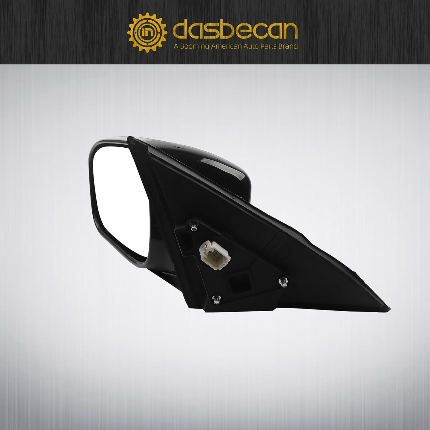 Dasbecan Driver Side Mirror Compatible with 2003-2007 Honda Accord Left Side Door Mirrors With Manual Folding Power Glass Replace#HO1320152 Alabaster Silver Metallic Cover 3pins