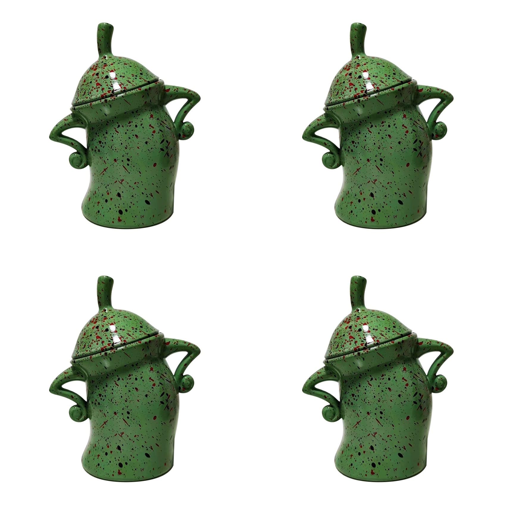 Hndhbfgrt 4X Canister with Attitude,Fun Airtight Kitchen Storage Canisters,Cute Food Storage Tank with Airtight Lid Green