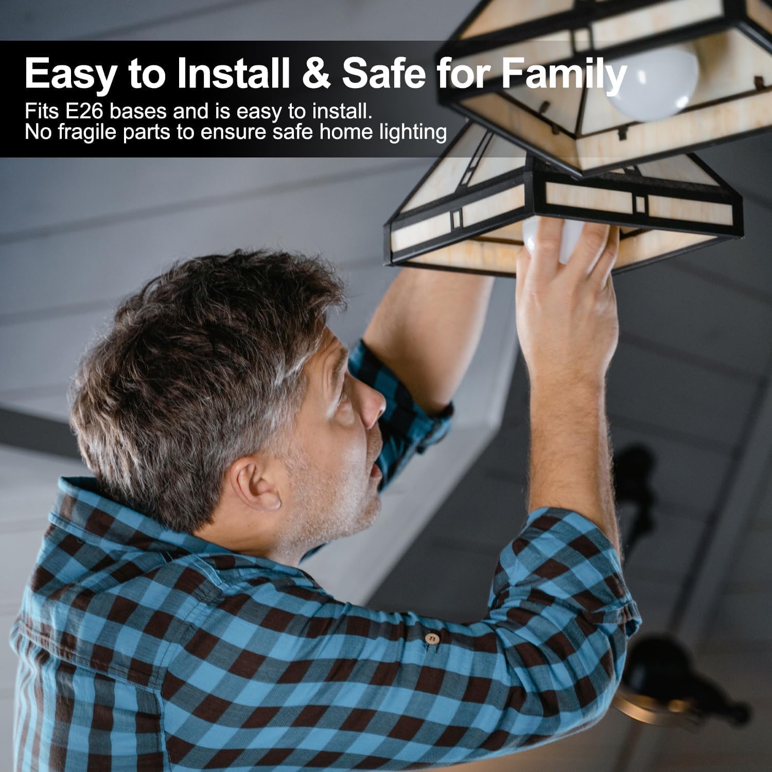 TJOY A19 LED Light Bulbs Soft Warm White 2700K, 60 Watt Equivalent, Efficient 9W, E26 Standard Base, Non Dimmable Energy Saving Warm Light Lamp Bulb 800LM 120V, for Home, Bedroom, Living Room, 48 Pack