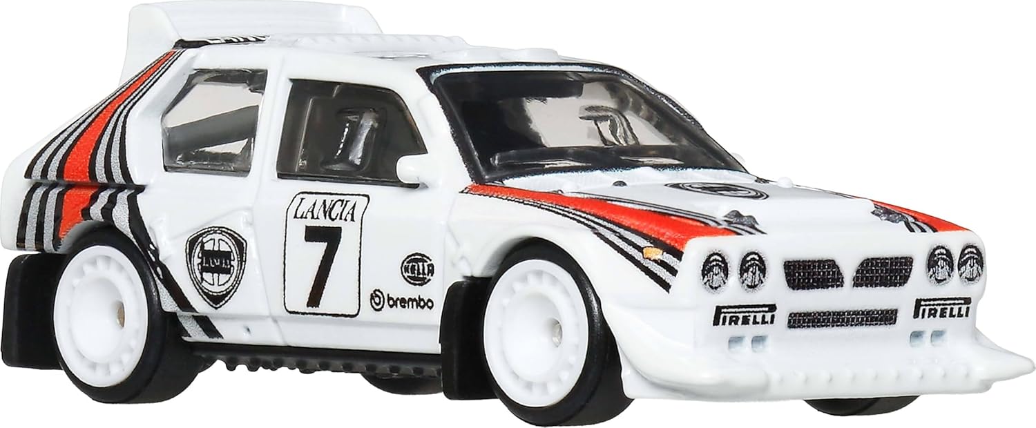 Hot Wheels Premium Collectible Toy, Car Culture 1:64 Scale Lancia Delta S4, Real Riders Tires & Metal/Metal Body & Chassis, Thrill Climbers