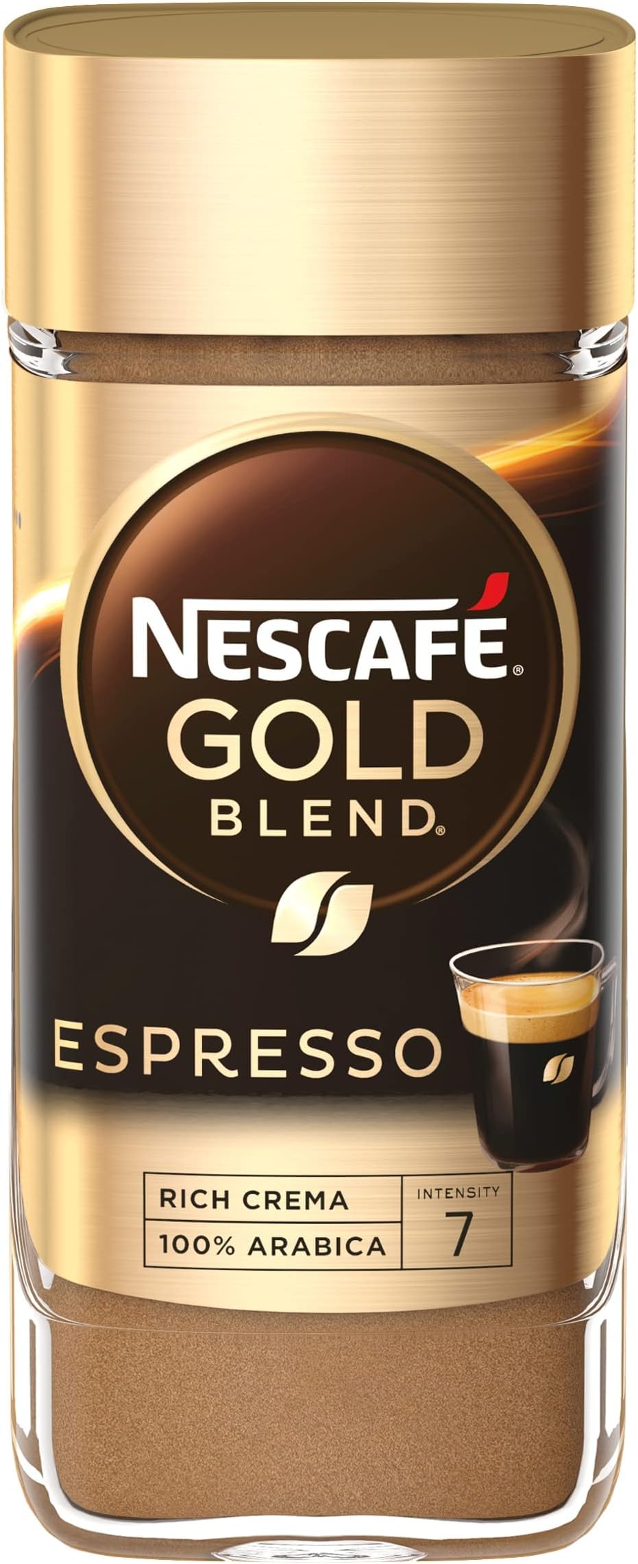 Instant Espresso In Jar, 3.5 Ounce Imported From The UK England Strong Tasting Rich Coffee With Velvety Coffee Crema British Instant Coffee