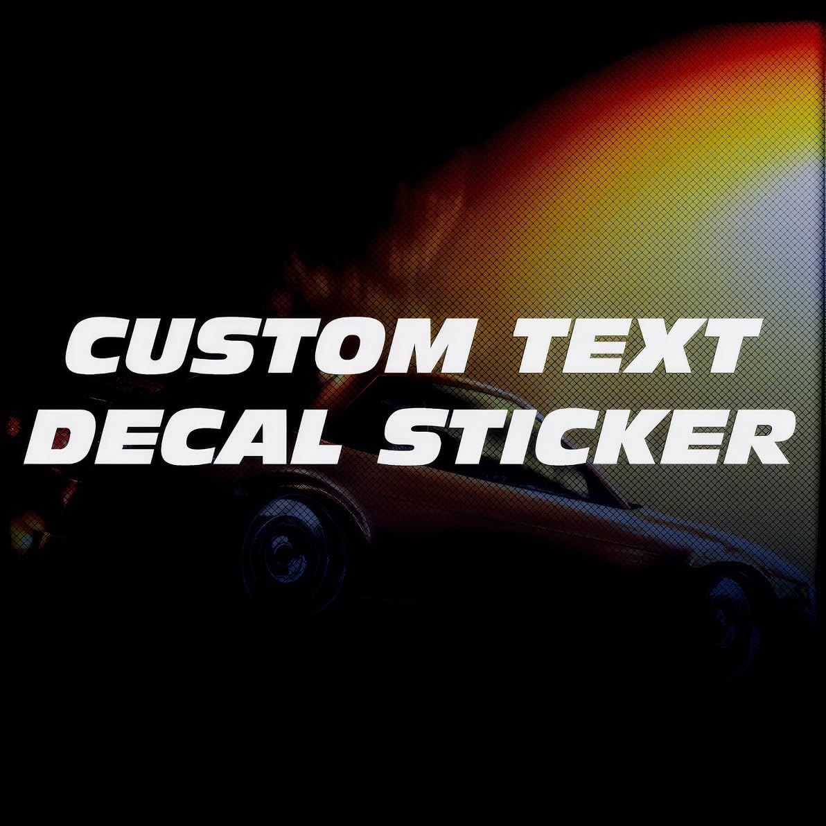 Produktbild von Custom Text Personalised Name Lettering Car Van Window Decal Sticker 200mm DIY E