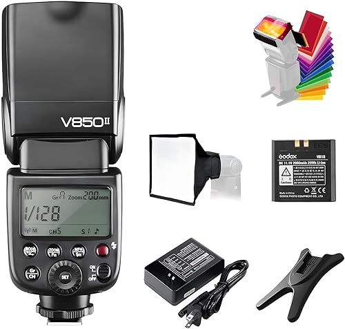 Godox V850II GN60 2.4G 18000s Cámara de sincronización de alta velocidad Flash Speedlite Speedlight Luz y batería de iones de litio de 2000 mAh disponible en Yaxa Peru