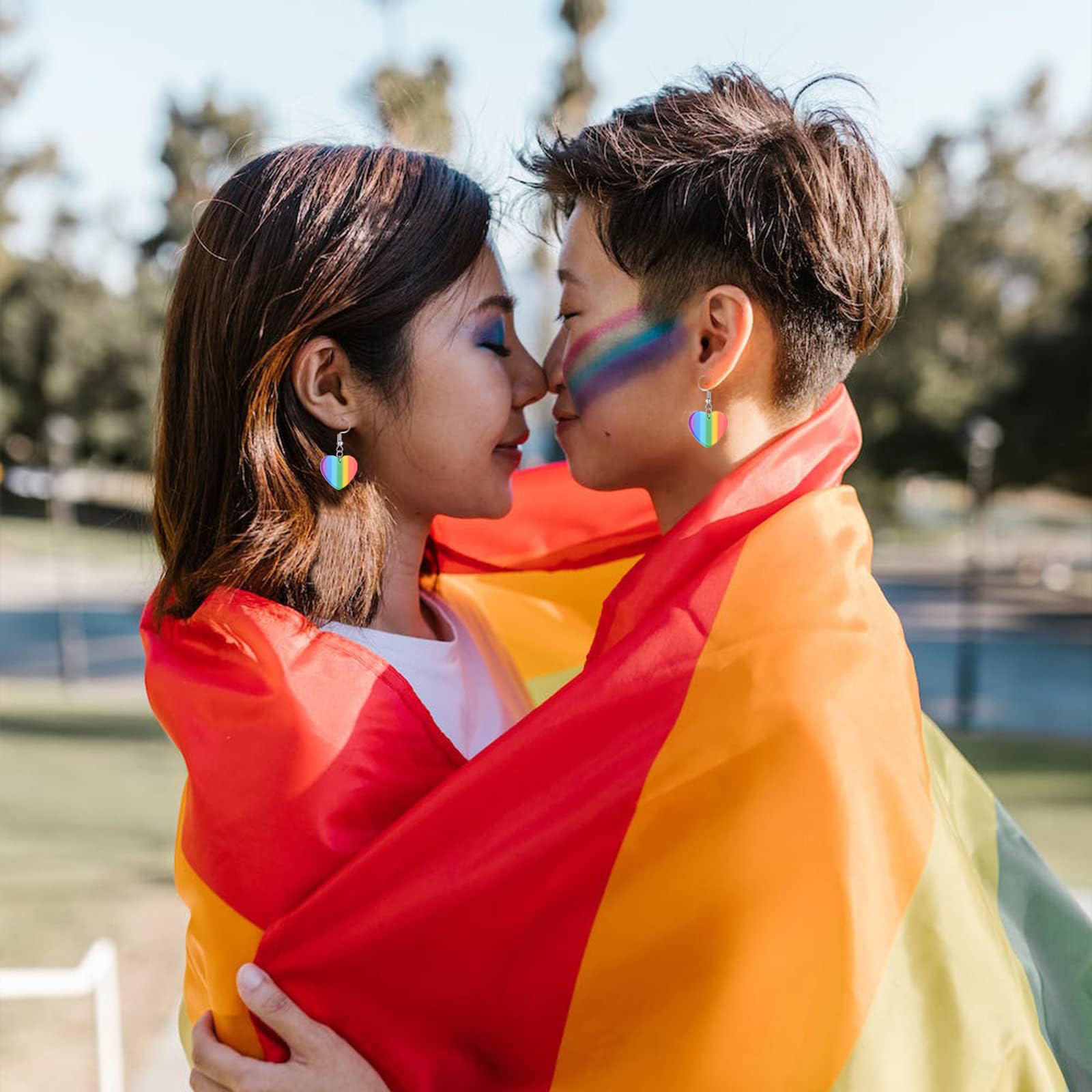 6Paia Orecchini Arcobaleno Orgoglio Pendenti Orecchini LGBT Pride Arcobaleno Orecchini Arcobaleno Pride Set Orecchini Lesbiche Gay LGBTQ Accessori Gioielli Regali LGBTQ