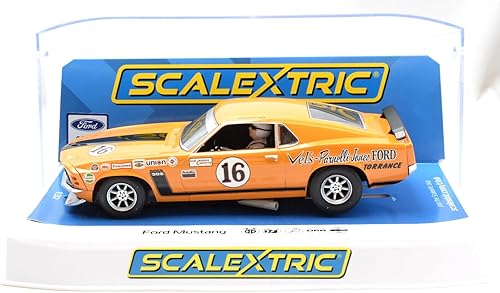 Scalextric Ford Mustang Boss 302 George Follmer #16 132 Ranura analógica Coche de carreras C4455