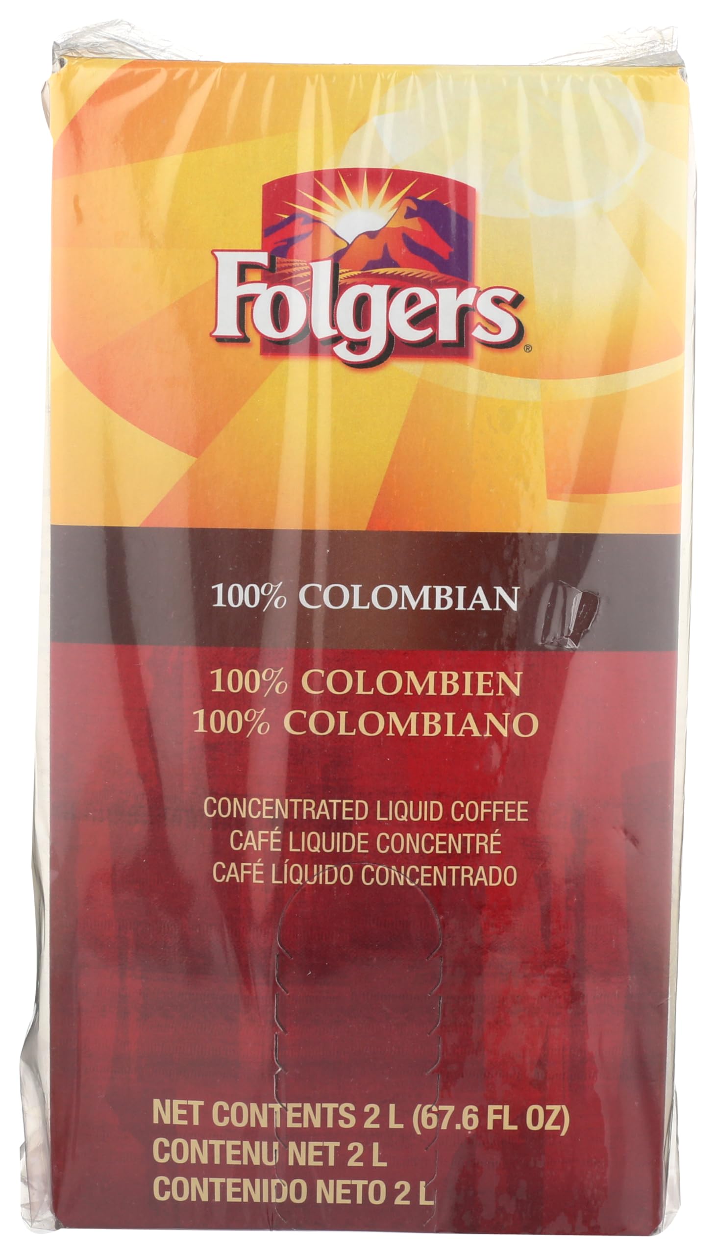 Folgers 100 percent colombian coffee liquid, 2 Liter - 2 pack