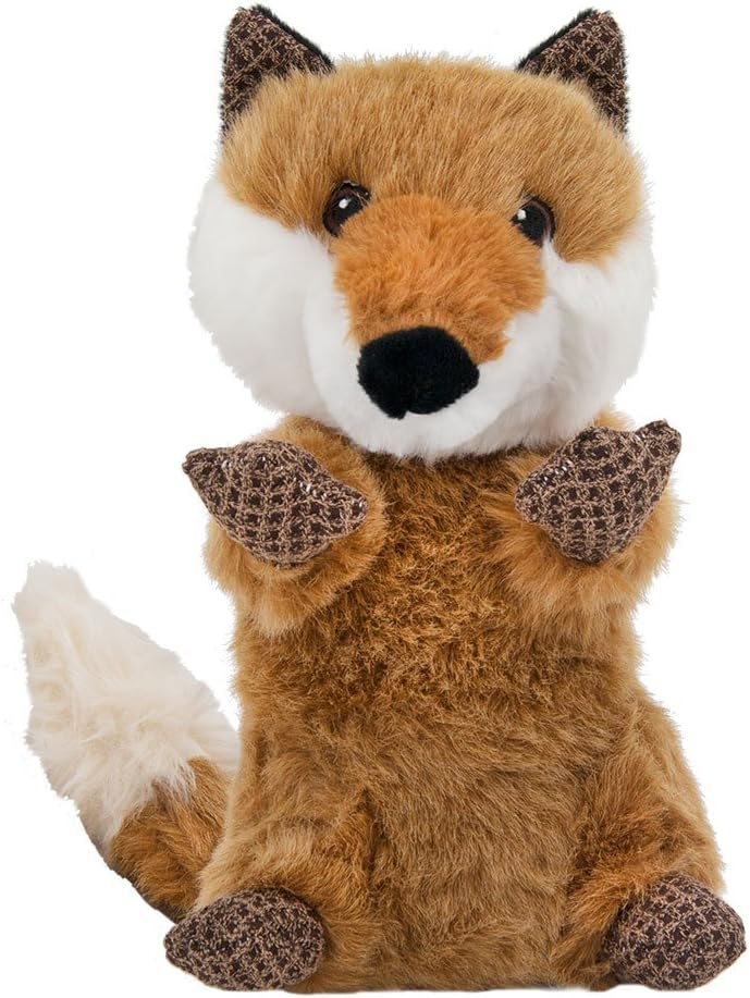 Best Pet Supplies Dog Chew Toys for Small and Medium Dogs, Tough Interactive Squeaky Plush Stuffed Animal Toys, Fox, PT511