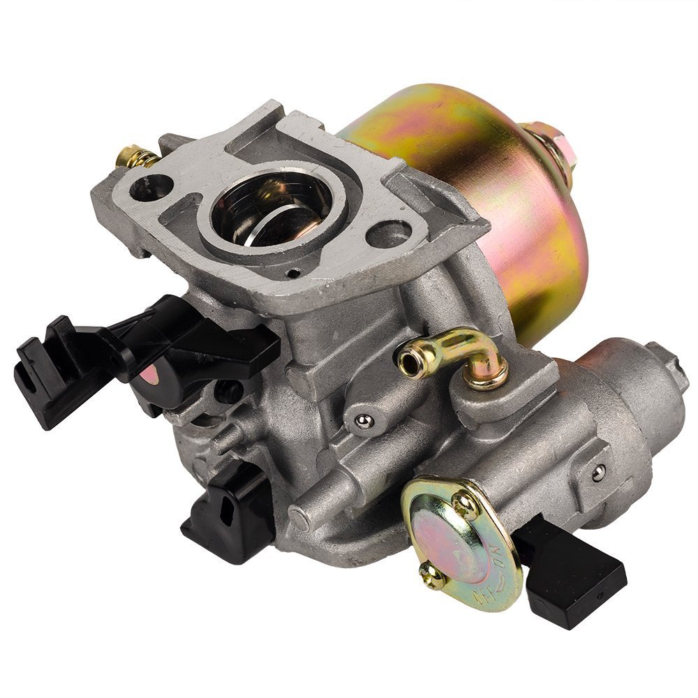 Kit de carburador de carburador con filtro de aire bobina de encendido para Honda Gx140 Gx160 Gx200 5.5HP 6.5HP motor partes + sistema de silenciador de escape EX35 con escudo térmico