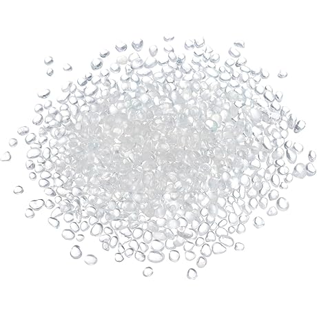 uxcell Clear Round Fire Glass Beads for Vase Fillers