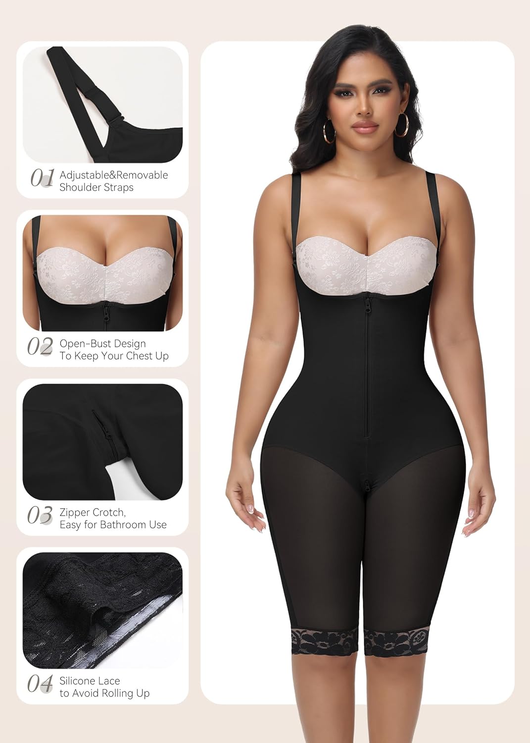 SHAPSHE Fajas Colombianas Tummy Control Shapewear Faja Body Shaper Post Surgery Compression Garment Shapewear for Women - Image 3