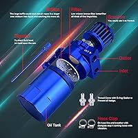 Vista 2 de Kit de captador de aceite universal SPEEDWOW con filtro de bronce de baja micra y deflector extraíble más grande, tanque de captura de aceite y aire