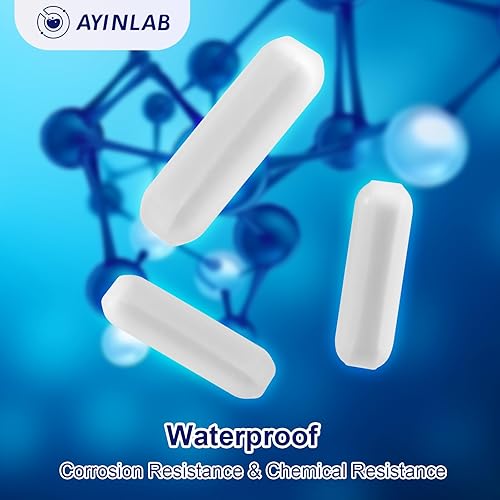 Miniatura 7 de AyinLab Juego de 8 barras de agitación magnética de PTFE, barra de agitación magnética de 0.315 x 1.181 in, barras mezcladoras magnéticas, barras