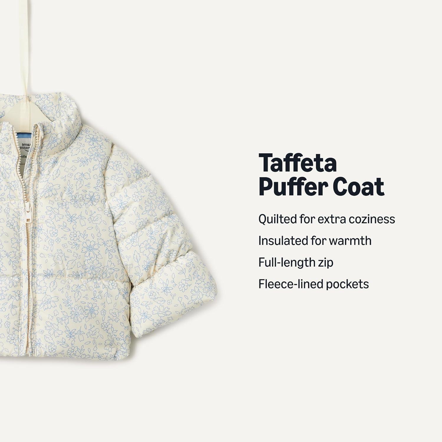 Amazon Essentials x Sofia Grainge Toddler and Baby Girls' Taffeta Puffer Jacket - Image 2