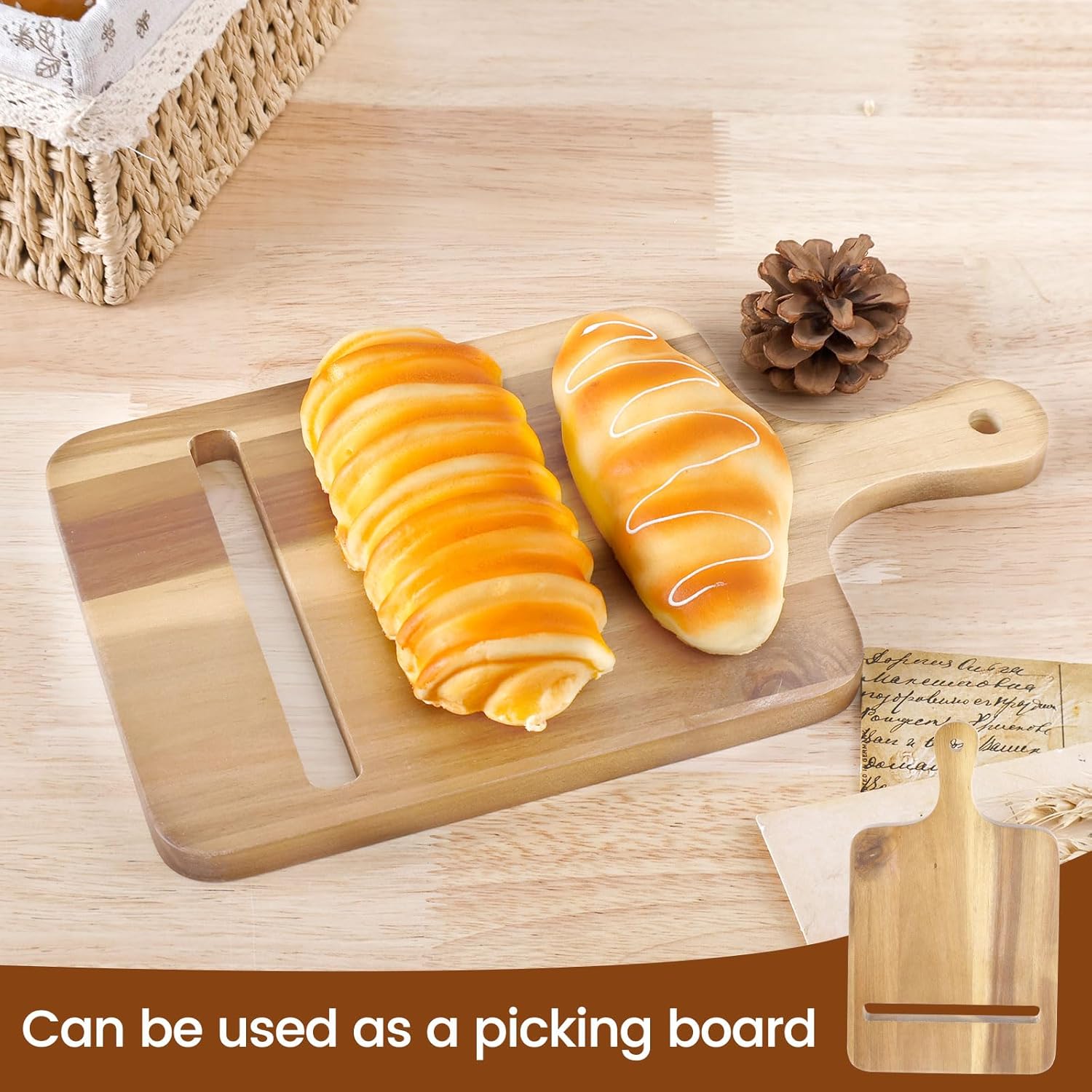 CK Cookbook Stand Wooden Recipe Book Holder Adjustable Cookbook Display Stand Space Saving Tablet Stand Multipurpose Cookbook Stand for Kitchen Text Book Tablet 32x18x1.5cm SHAFUFU(Log Color)