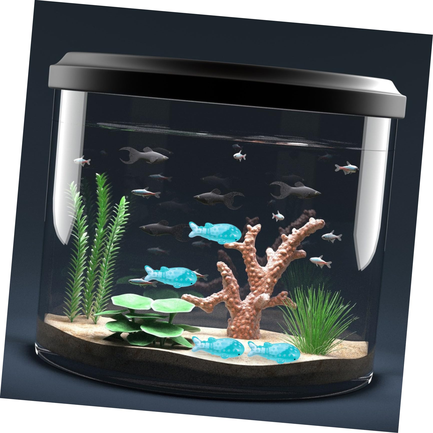 DOITOOL 150piezas Adorno De Acuario Miniatura De Ballena para Decoración De Pecera Diseño Creativo y Adorable Compatible Agua Dulce y Salada Fácil De Limpiar