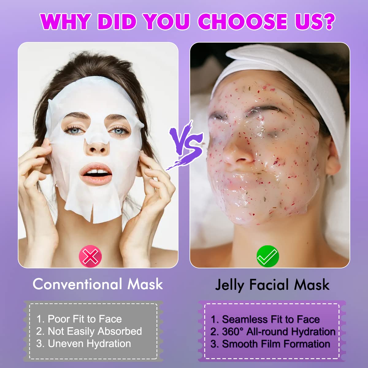 Buy POZTL Jelly Mask Powder for Facials, Lavender Soothing Jelly Facial