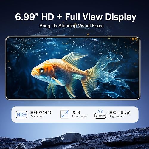 Miniatura 4 de I25 Ultra 5G - Teléfono inteligente desbloqueado, 8 GB+256 GB para Android 14, teléfono celular desbloqueado de 6.99 pulgadas, 7000 mAh, 68 MP+108