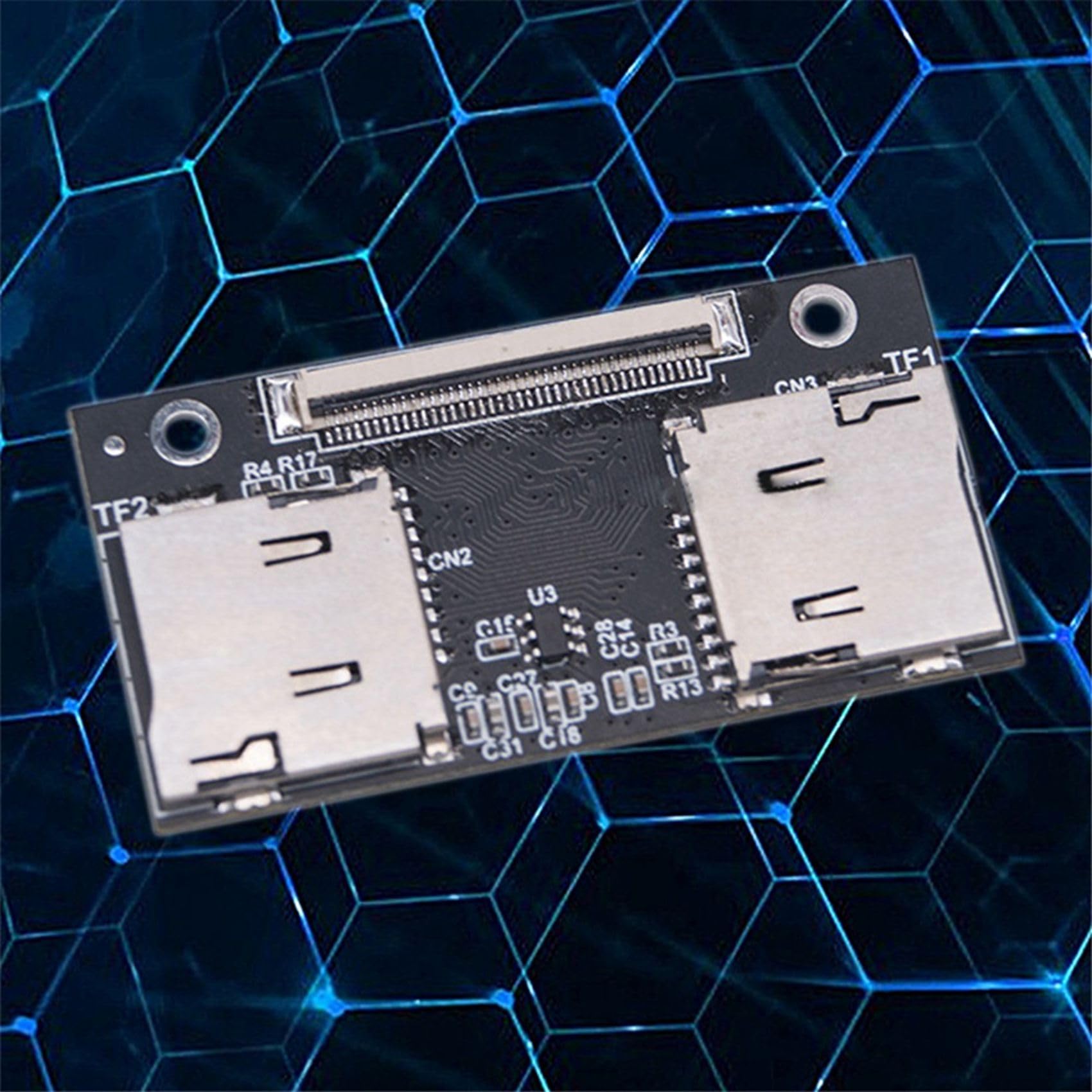 10X Tarjeta Adaptadora TF Tarjeta TF Dual A Tarjeta de Conexión Antiinterferencias ZIF Adecuada para Computadoras y Consolas de Juegos