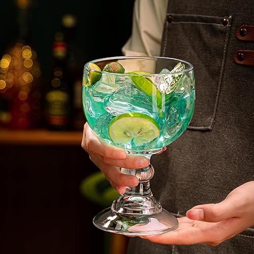 Miniatura 3 de Schooner - Juego de 4 vasos de cerveza de 21.5 onzas, vasos de margarita extra grandes con 4 clips de color, copa de cóctel de camarones, vasos de