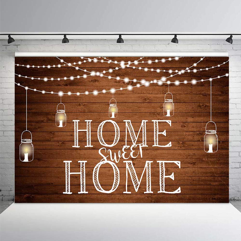 Home Sweet Home Decor BELECO 7x5ft House Warming Backdrop - Home Sweet Home  Photo Booth Background For Parties IBRIGHTSO Hollywood Makeup Mirror Touch  Dimmable 3 Color LED, image size:1000x1000