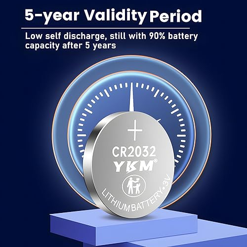 Miniatura 5 de CR2032 - Batería de litio de 3 V 2032 baterías de 3 voltios para Airtag Key Fob Ring Sensor Watch Button Coin Battery (10 unidades)